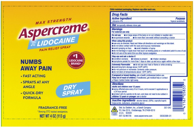 Pill image for Aspercreme With Lidocaine Dry Spray