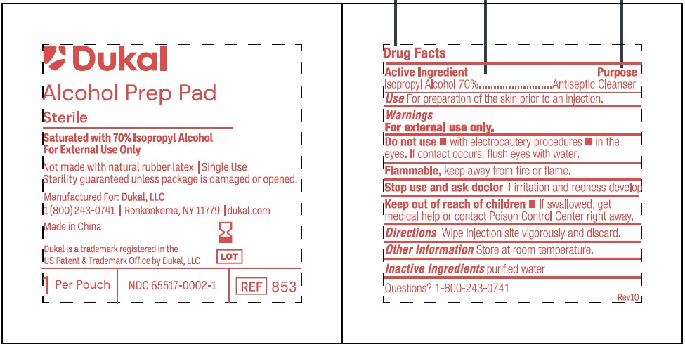 Pill image for 65517-0002 - Alcohol Prep Pad