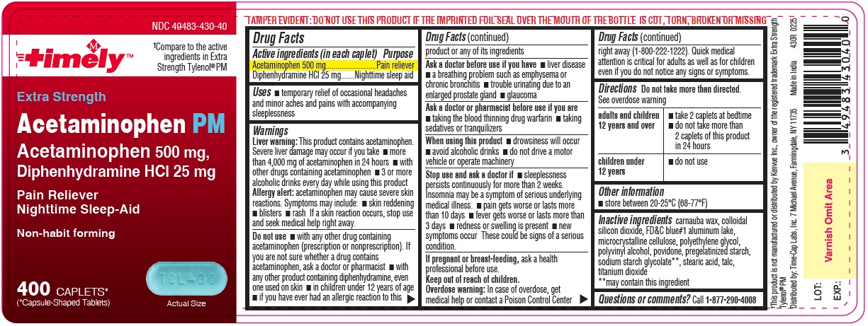 Pill image for 430_timely_extra Strength_apap Pm Caplets
