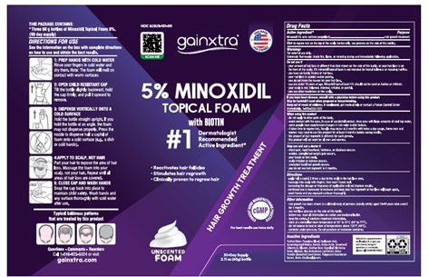 Pill image for Gainxtra Hair Regrowth Treatment For Men And Women Minoxidil 5% Form With Biotin