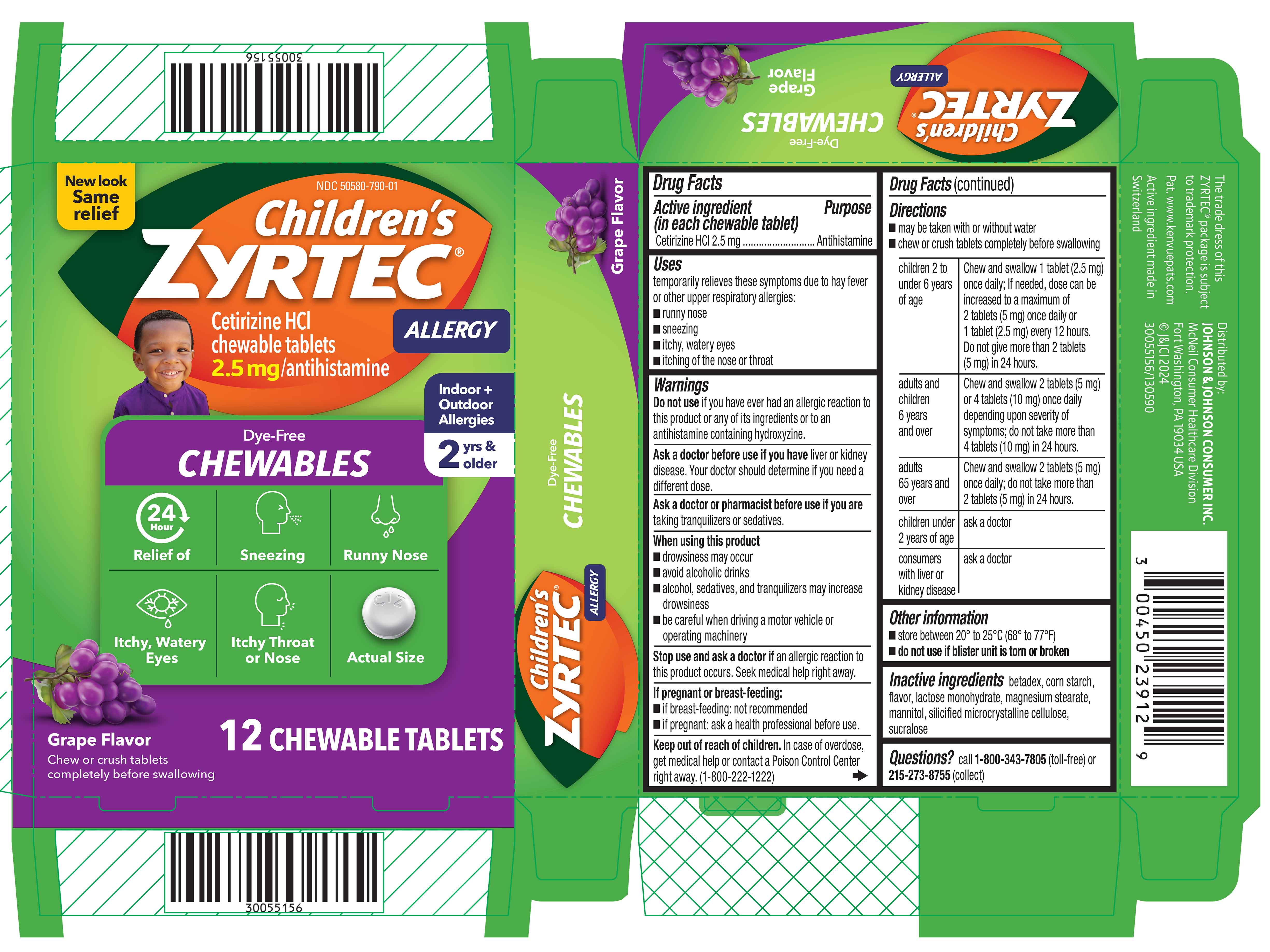 Pill image for Children's Zyrtec Chewable Tablets 2.5mg