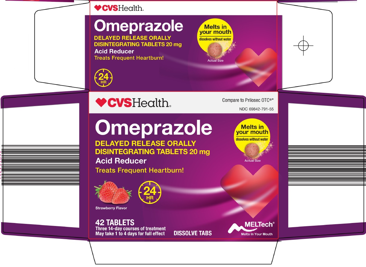 Pill image for Cvs Pharmacy, Inc. Omeprazole Delayed Release Orally Disintegrating Tablets 20 Mg Drug Facts