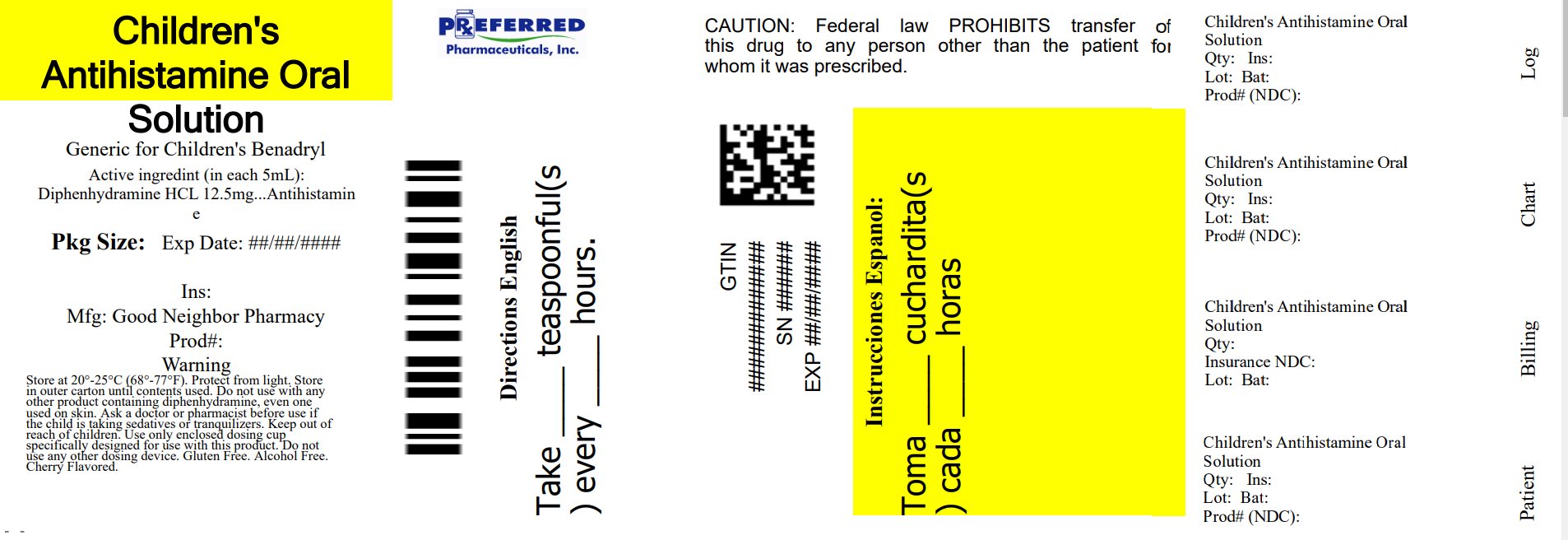 Pill image for Amerisource Bergen Children's Allergy Drug Facts