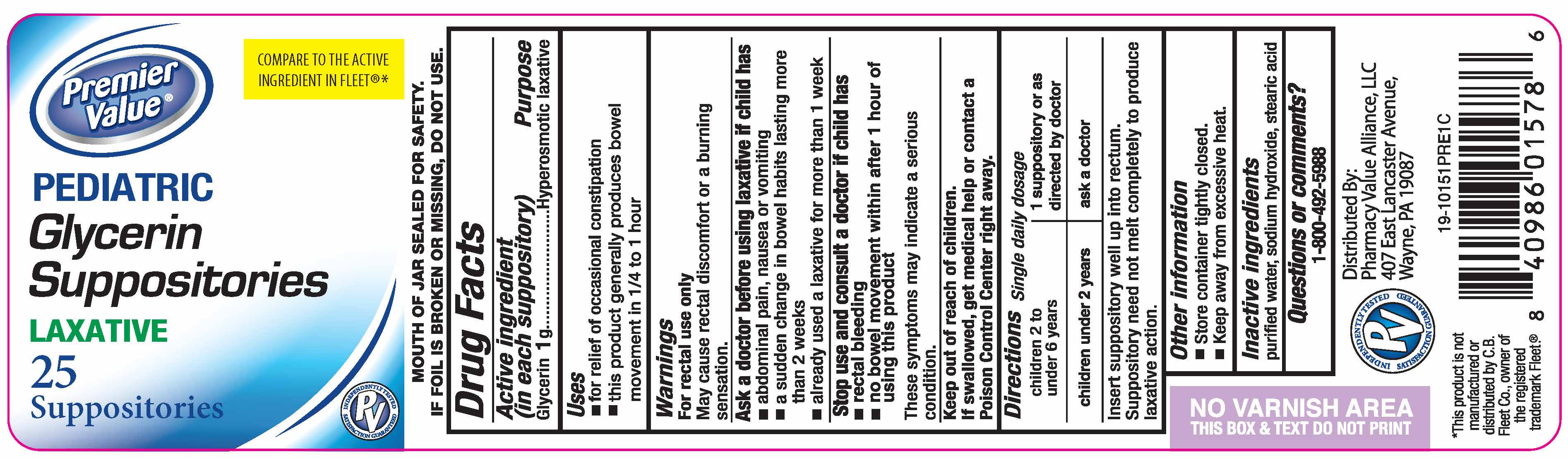 Pill image for Premier Value Pediatric Glycerin Supp