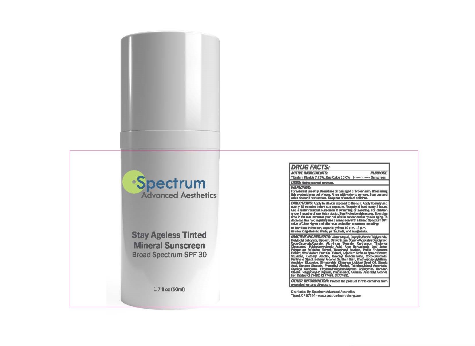 Pill image for Stay Ageless Tinted Mineral Sunscreen Broad Spectrum Spf 30