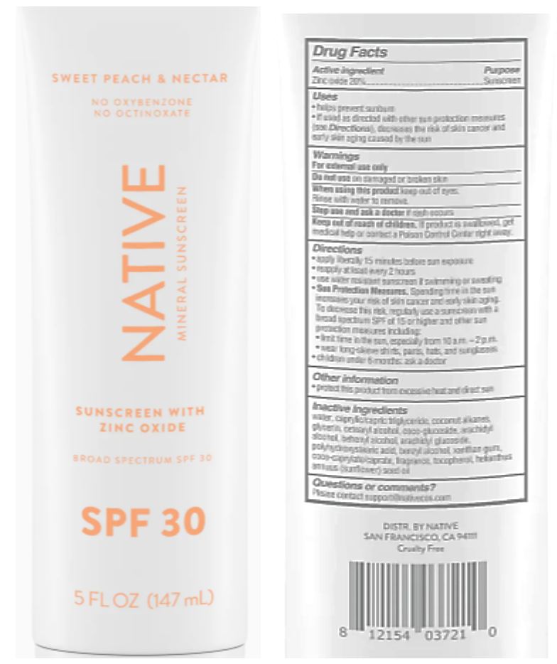 Pill image for native mineral sunscreen broad spectrum spf 30 sweet peach & nectar