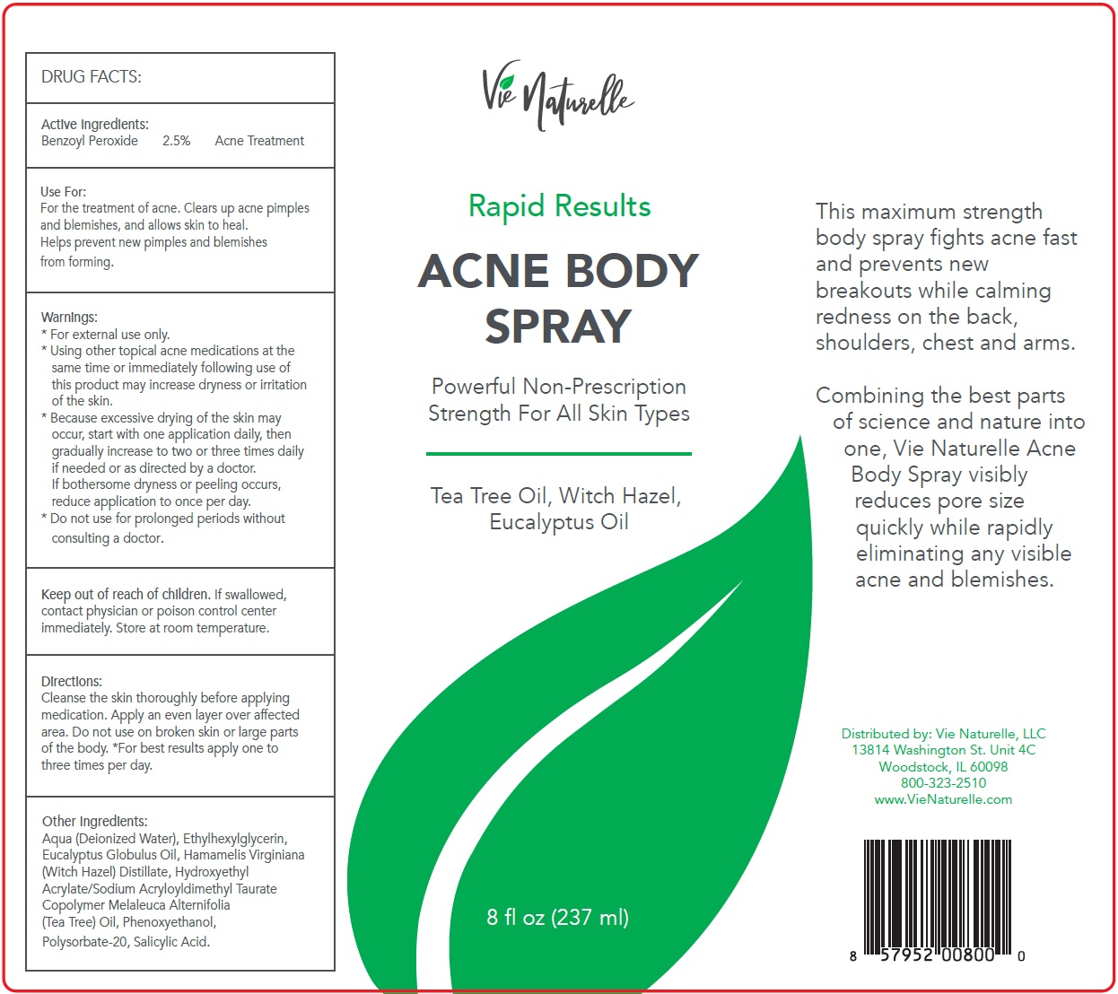 Pill image for Vie Naturelle Acne Body Spray