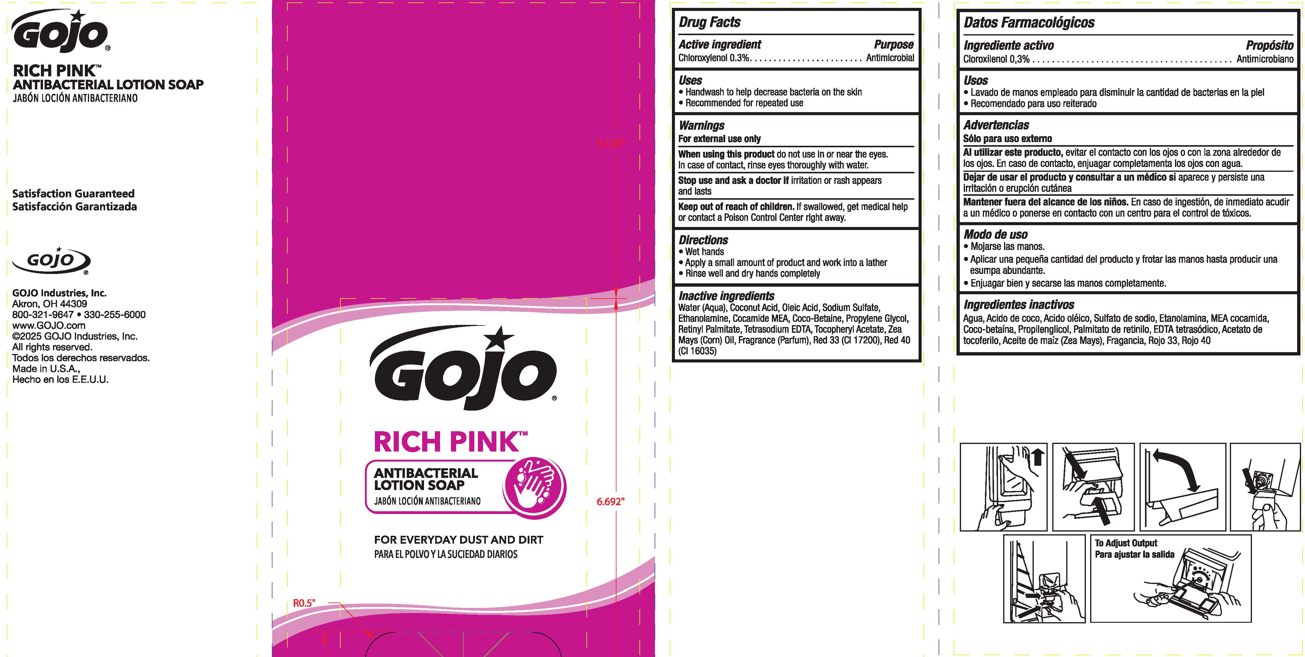 Pill image for Gojo Rich Pink Antibacterial Lotion Soap