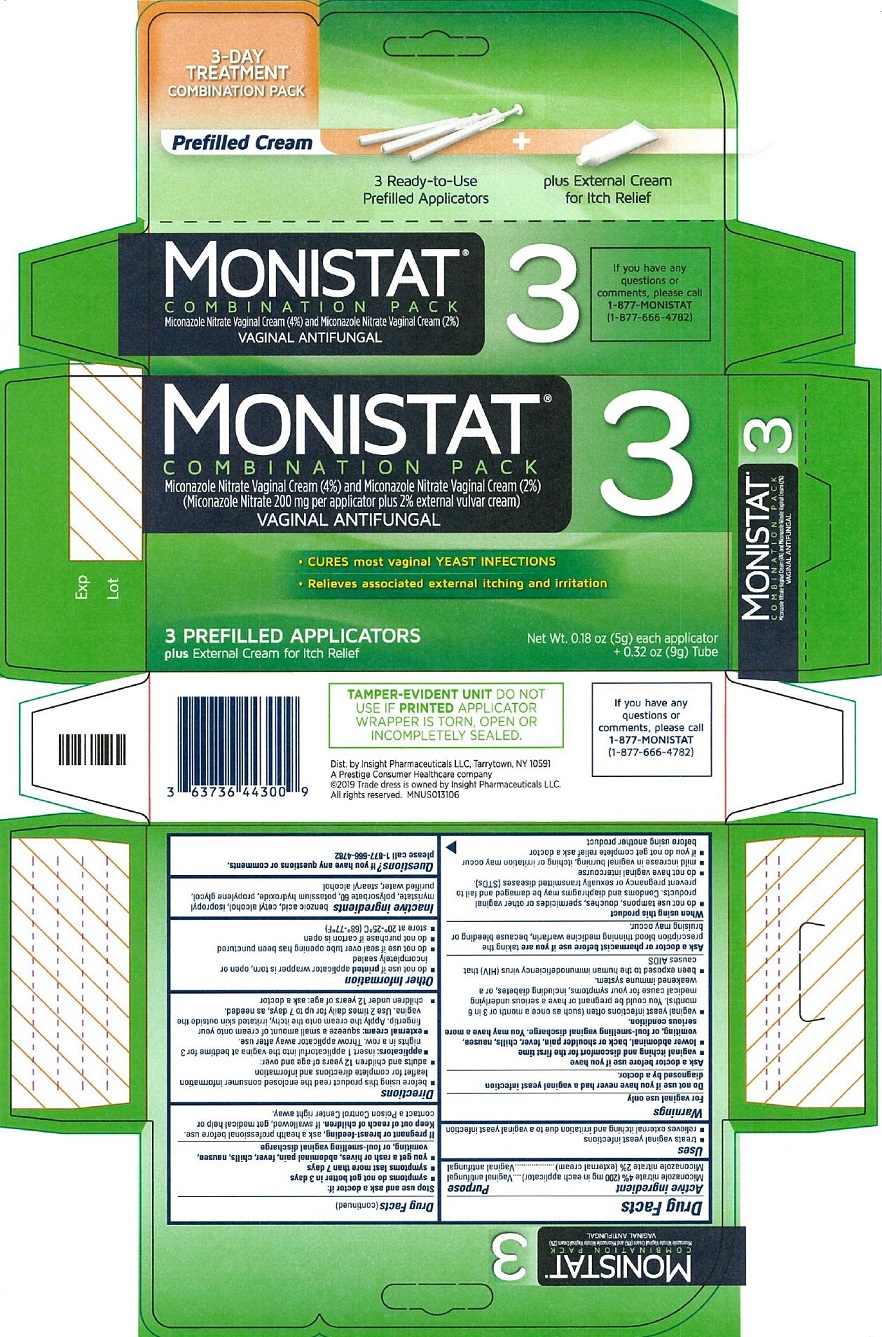 Pill image for Monistat 3 Combination Pack - Prefilled App And Cream