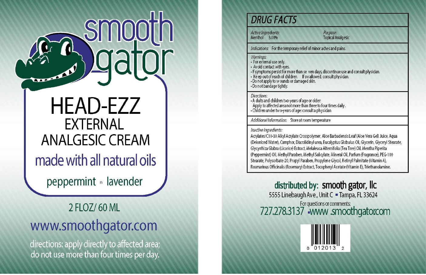 Pill image for Smooth Gator Head-ezz Topical Analgesic Cream