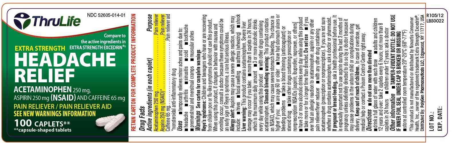 Pill image for Thrulife Extra Strength Headache Relief