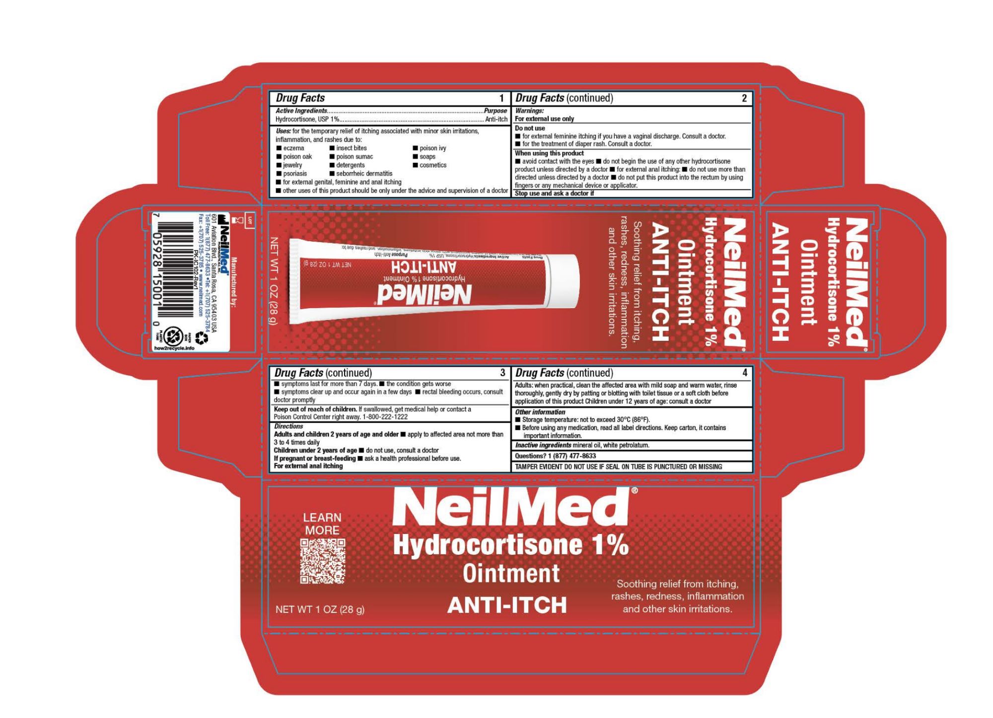 Pill image for Neilmed Hydrocortisone Ointment Anti Itch 1 Oz