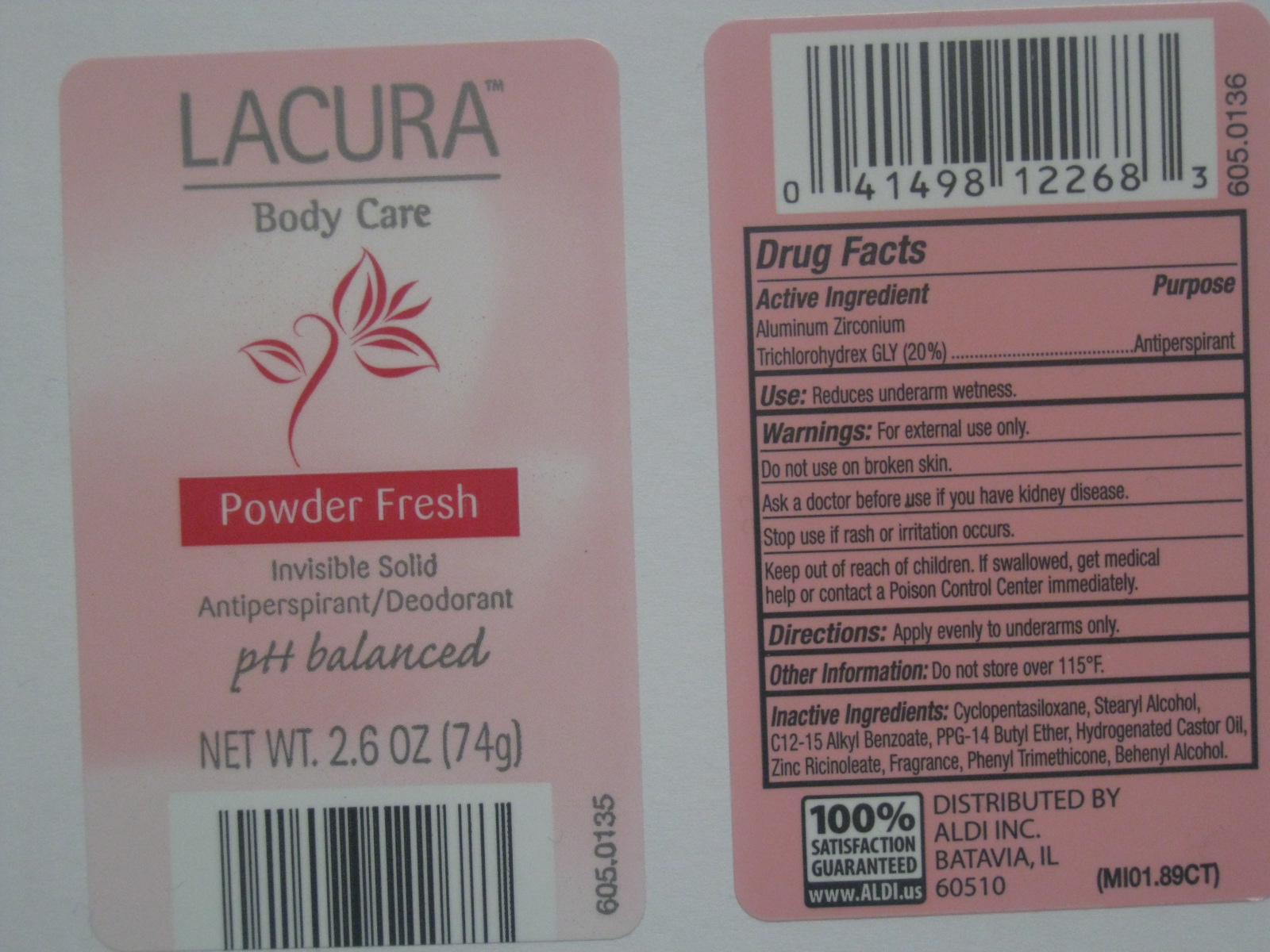 Pill image for Lacura Invisible Solid Powder Fresh (aluminun Zirconium Trichlorohydrex Gly)