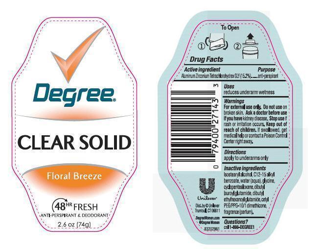 Pill image for Degree Clear Solid Floral Breeze Antiperspirant Deodorant
