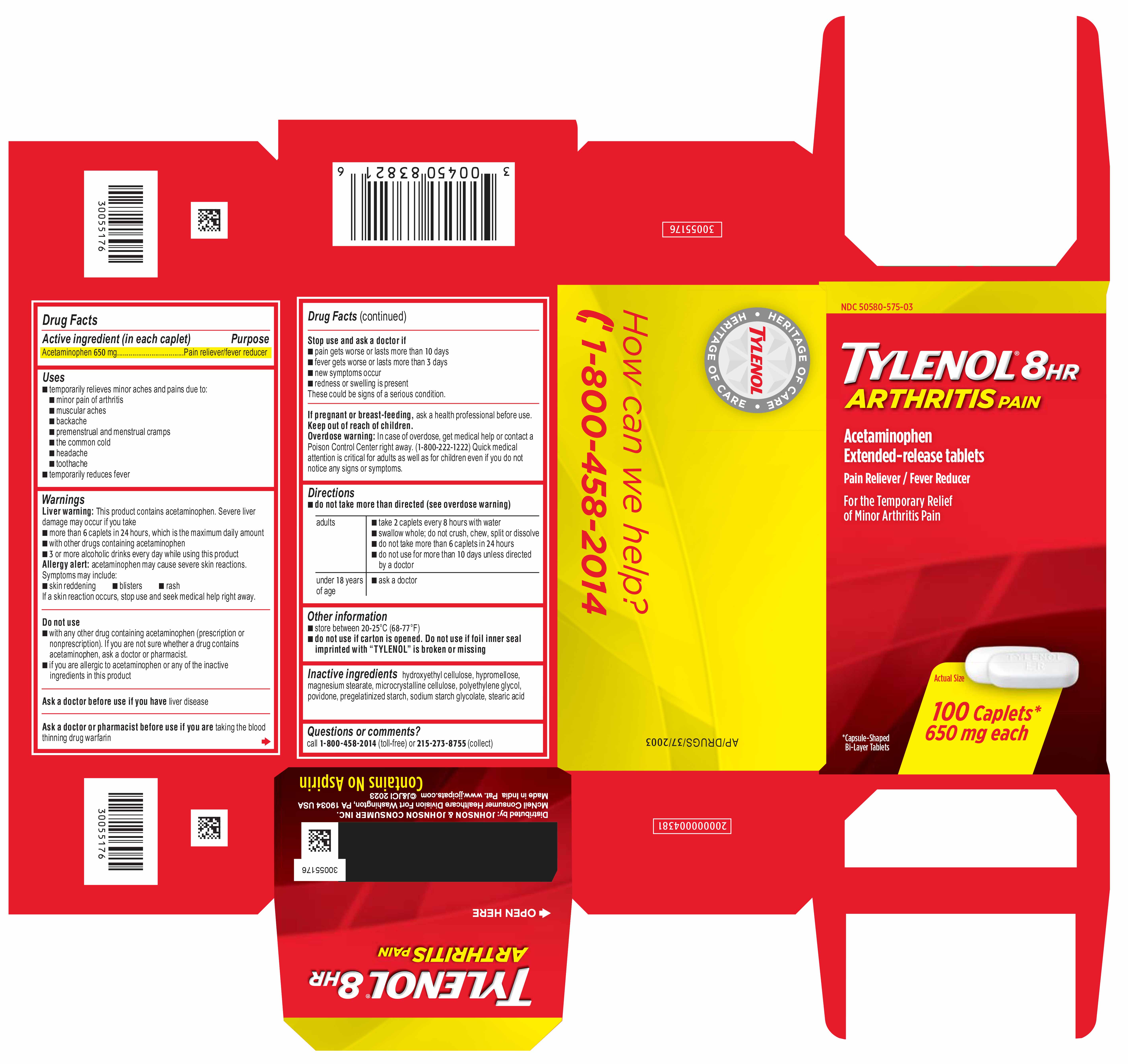 Pill image for Tylenol 8 Hr Arthritis Pain