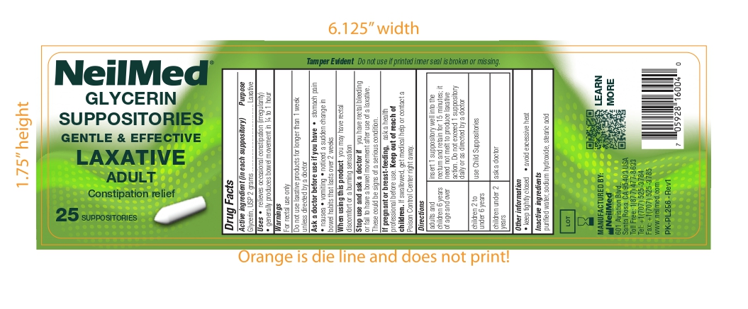 Pill image for Neilmed Glycerin Suppositories Gentle And Effective Laxative Adult Constipation Relief - 25 Count