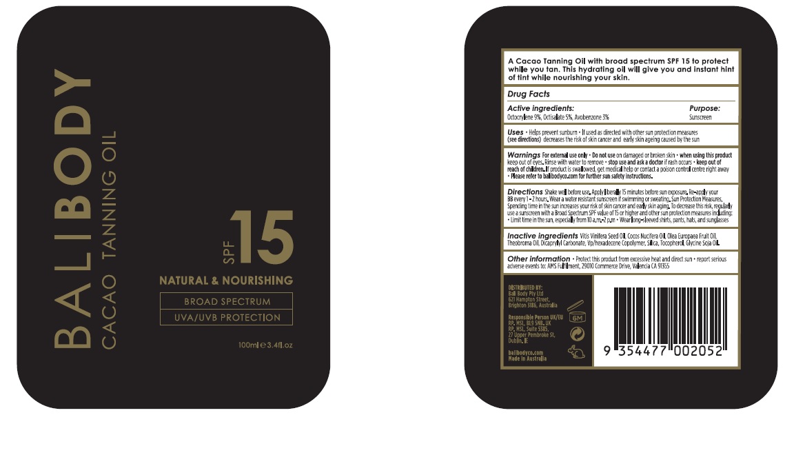 Pill image for Bali Body Cacao Tanning Oil Spf 15