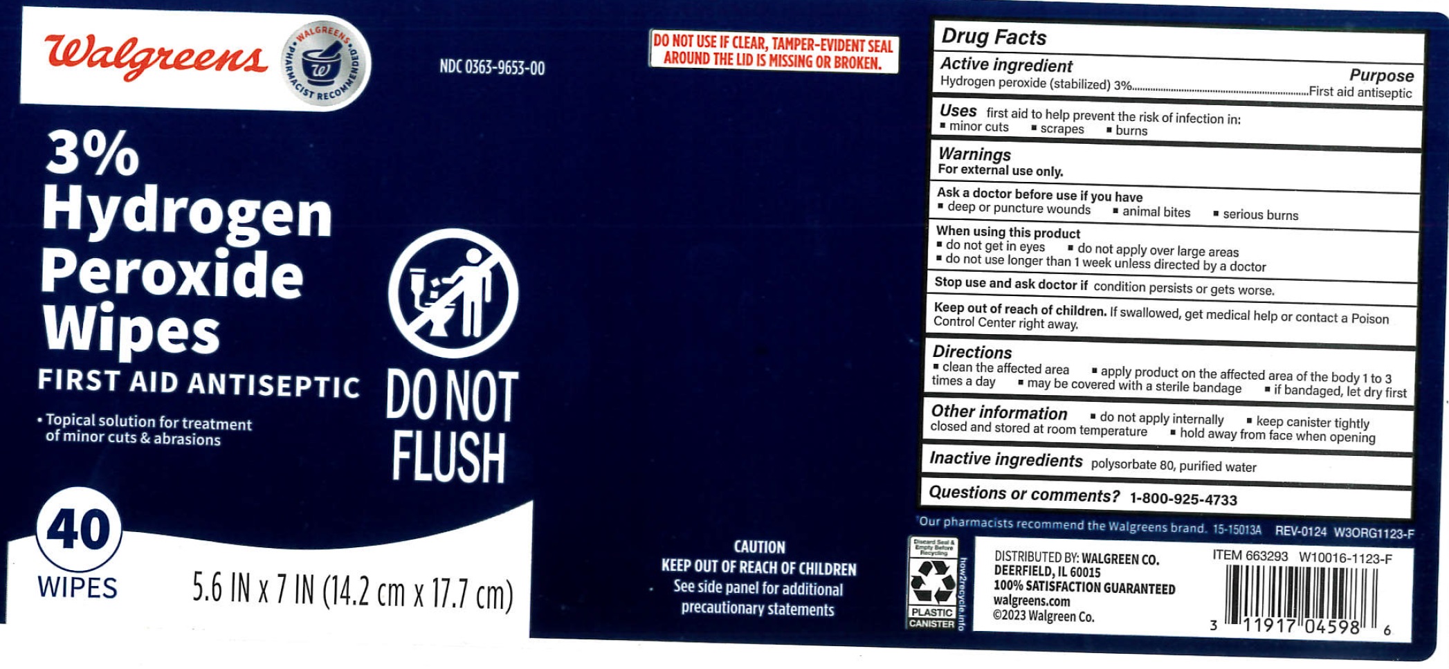 Pill image for Walgreens 3% Hydrogen Peroxide Wipes