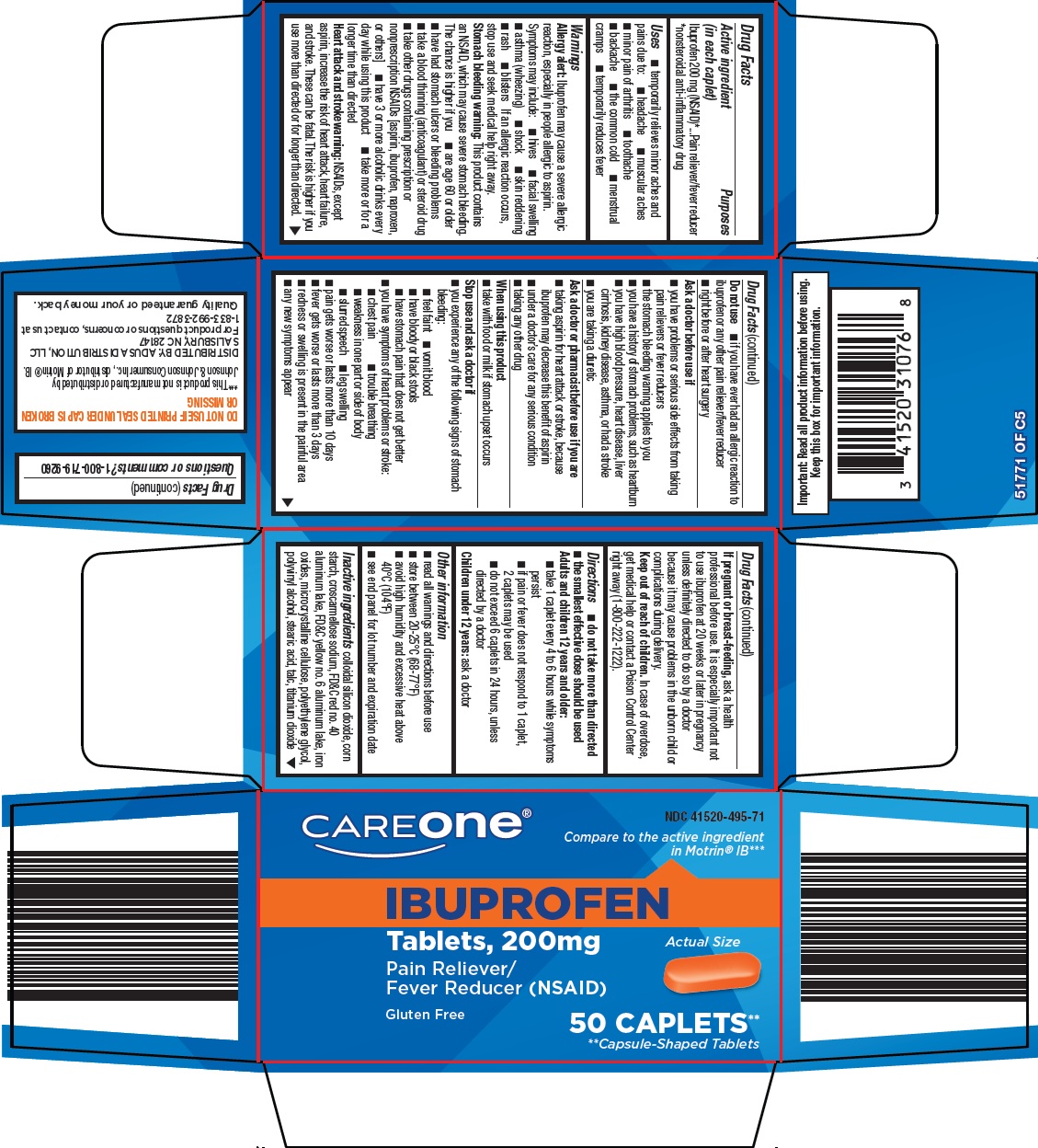Pill image for American Sales Company Ibuprofen Drug Facts