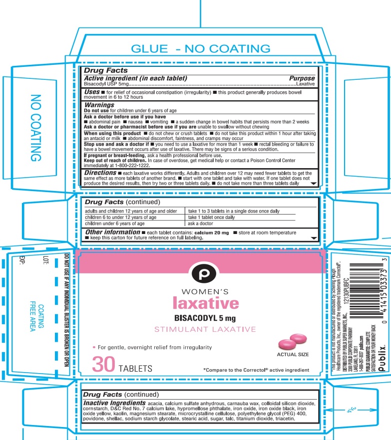 Pill image for Publix Stimulant Woman’s Laxative 30 Tablets