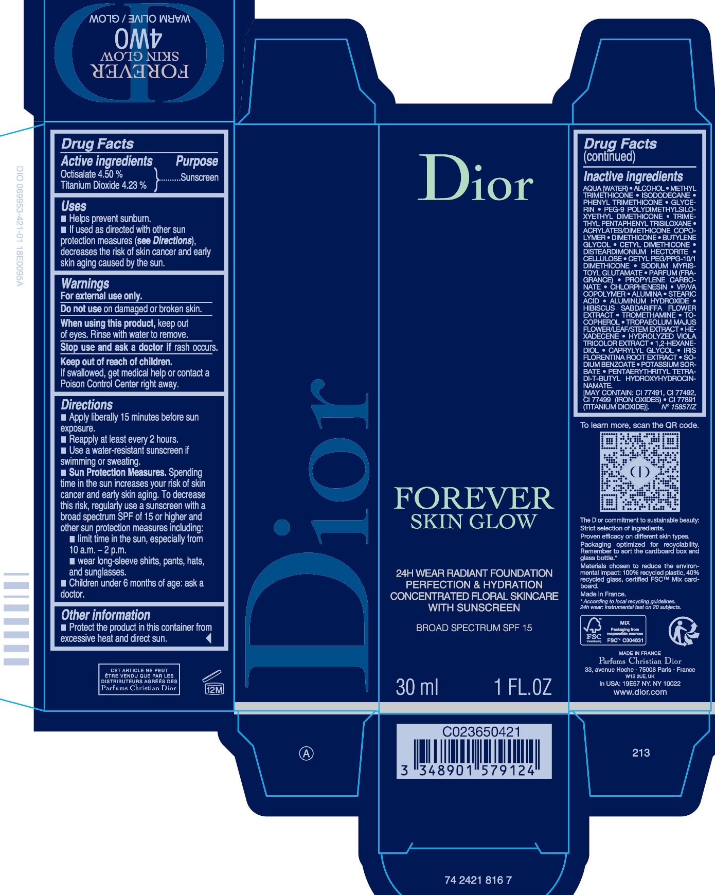 Pill image for Forever Skin Glow 24h Wear Radiant Foundation Perfection & Hydration Concentrated Floral Skincare With Sunscreen Broad Spectrum Spf 15 4wo