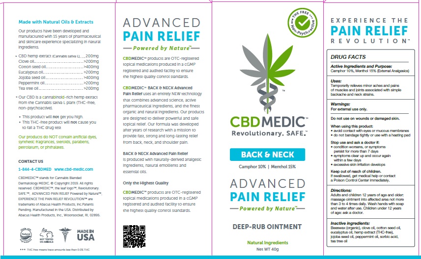 Pill image for Cbdmedic Back And Neck Relief