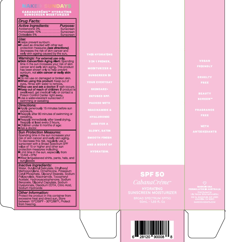 Pill image for Naked Sundays Cabana Creme Hydrating Sunscreen Moisturizer Broad Spectrum Spf50 50ml