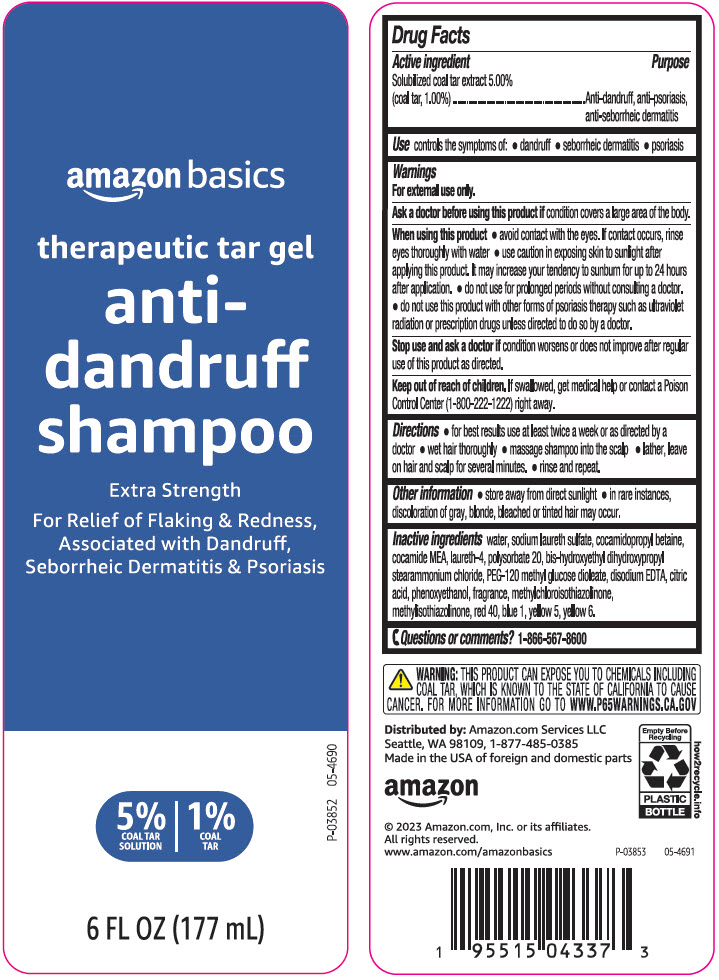 Pill image for Amazon Basics Therapeutic Tar Gel Anti-dandruff Shampoo Extra Strength