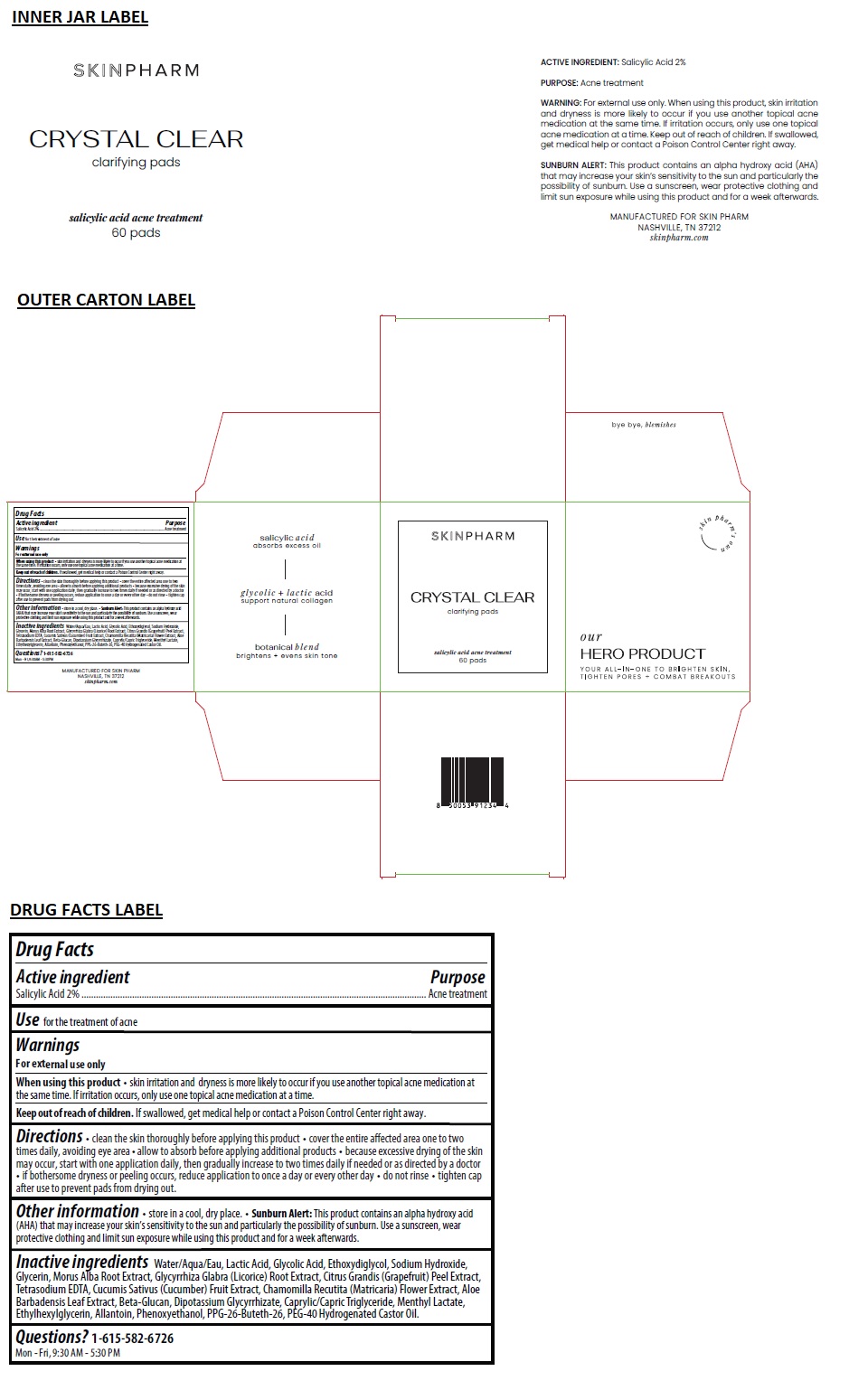 Pill image for Crystal Clear salicylic Acid acne Treatment Pads