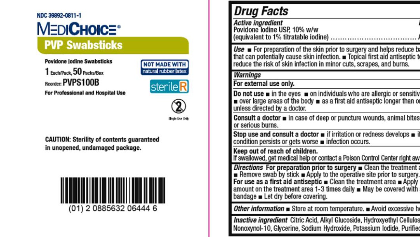 Pill image for Medichoice Pvp Swabsticks