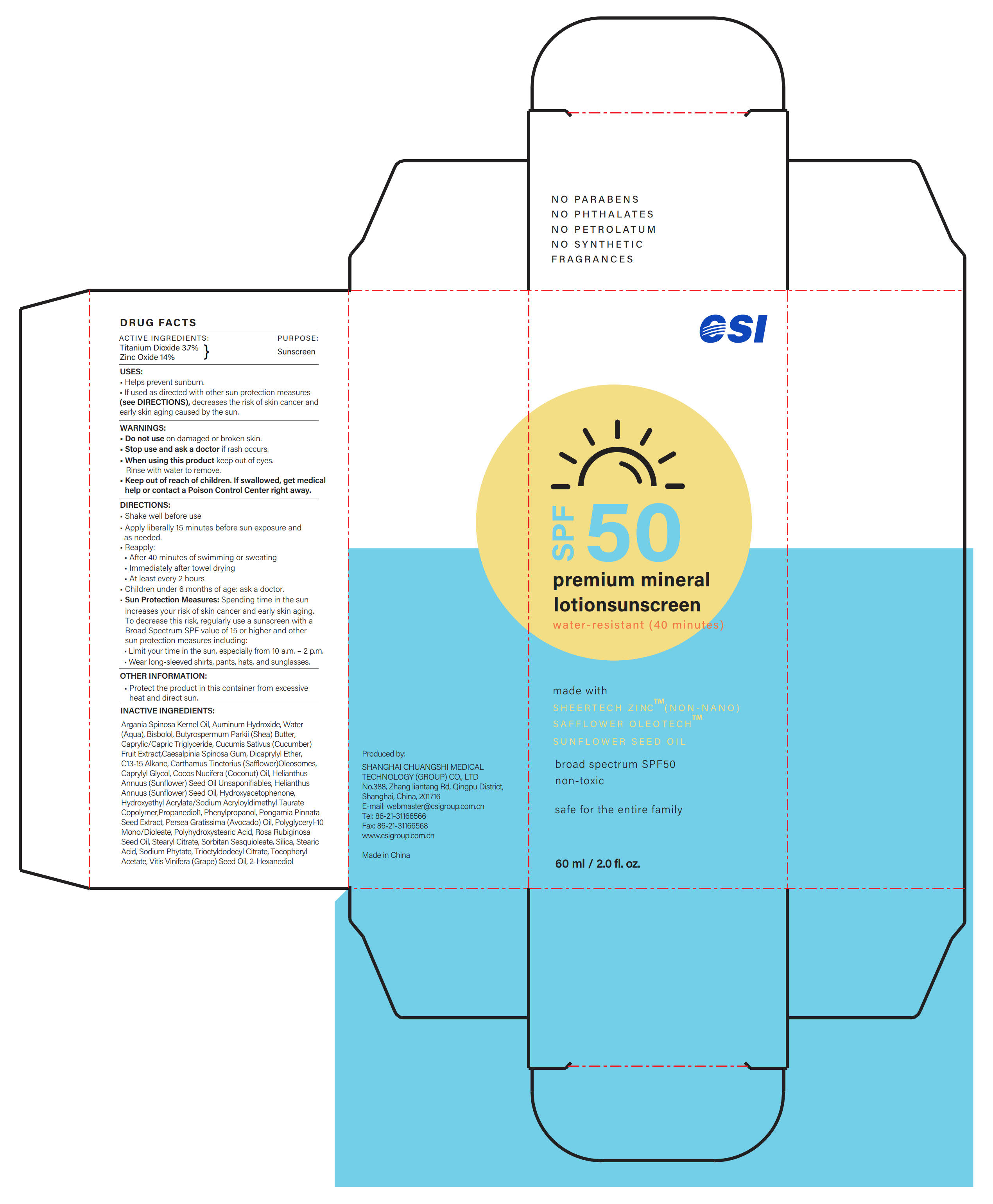 Pill image for Csi, Sunscreen-lotion, Zinc Oxide & Titanium Dioxide, 60 Ml