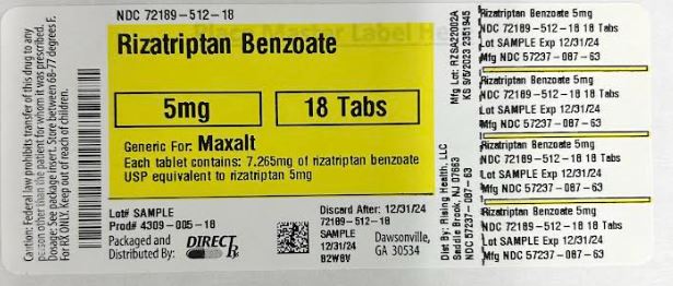 Pill image for Rizatriptan Benzoate