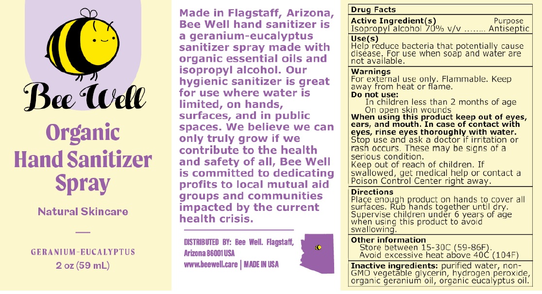 Pill image for Bee Well Organic Hand Sanitizer Spray
