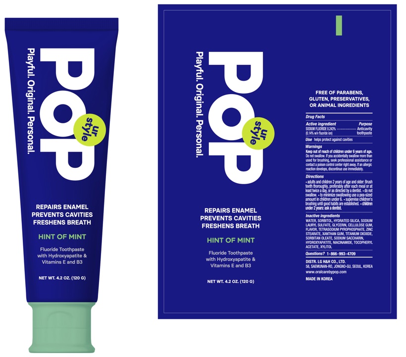 Pill image for Pop Hint Of Mint Toothpaste 120g