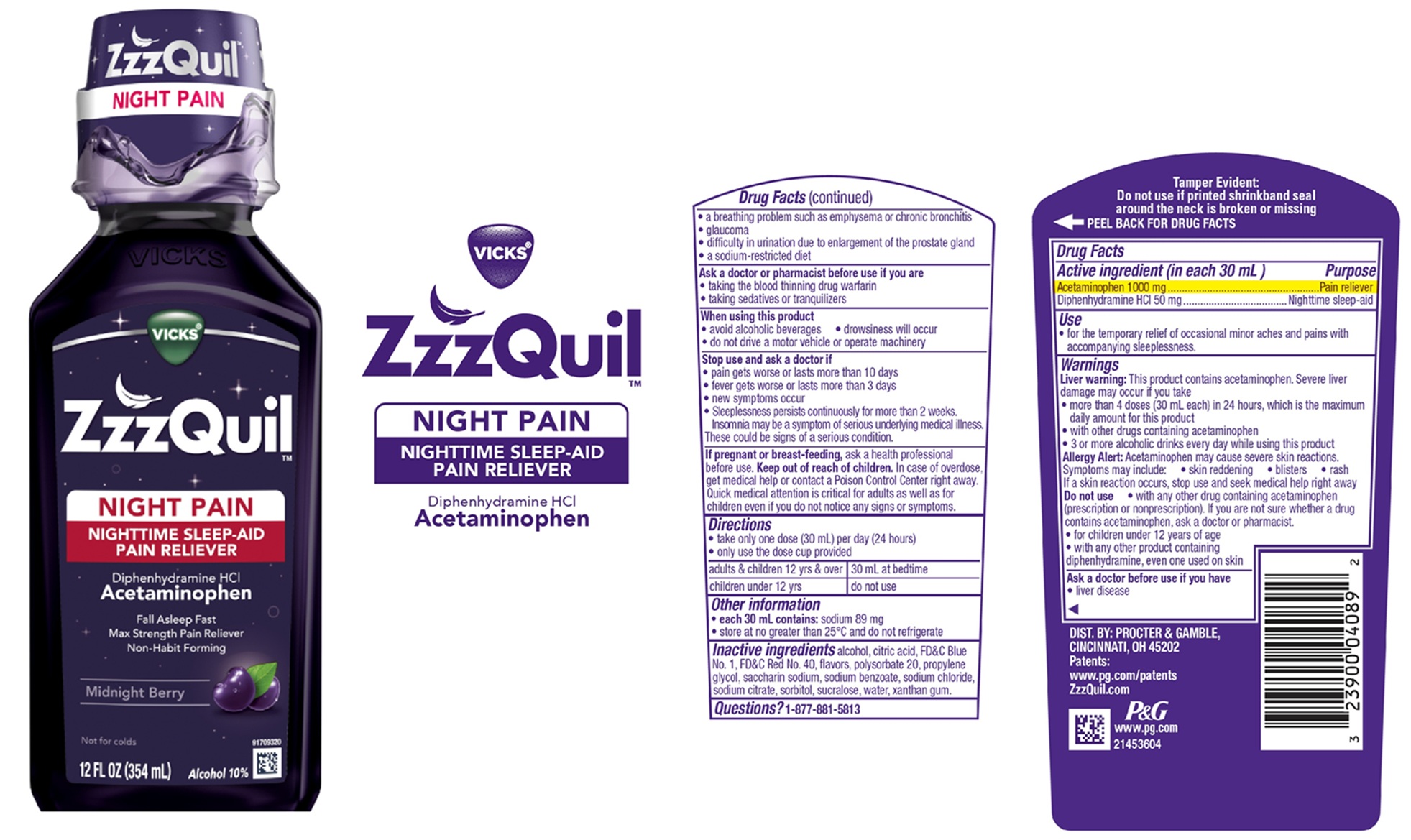 Pill image for vicks zzzquil night pain