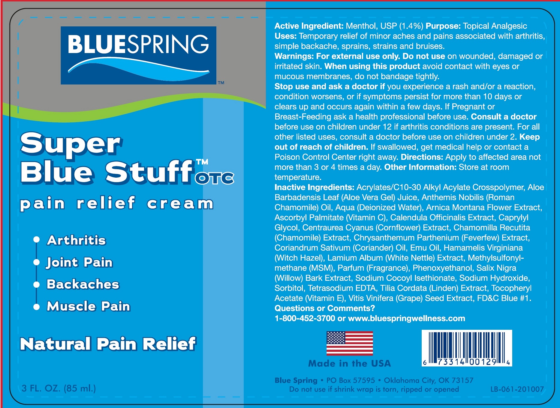 Pill image for Super Blue Stuff Pain Relief Cream