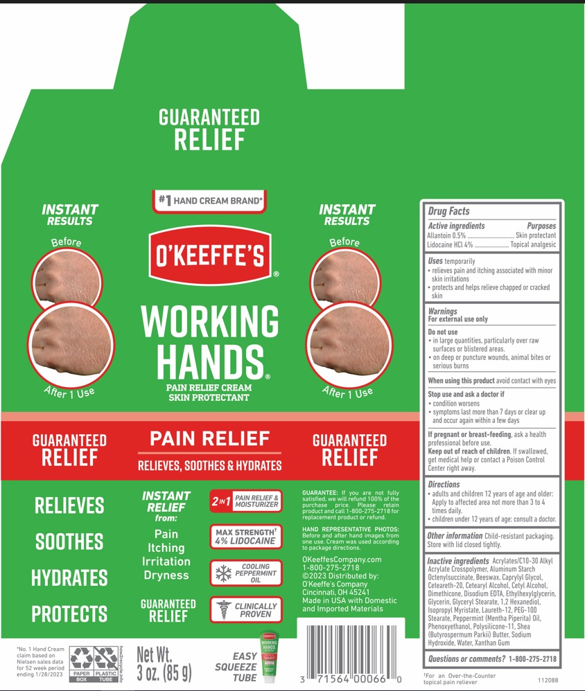 Pill image for O’keeffe’s Working Hands Pain Relief Cream Skin Protectant