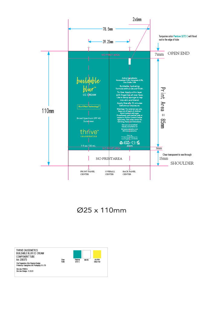 Pill image for Thrive- Buildable Blur Cc Cream Spf 40- 120 Fair