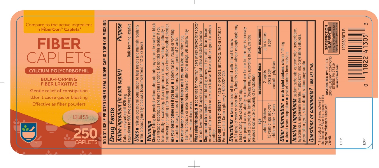 Pill image for Rite Aid Fiber Caplets Calcium Polycarbophil