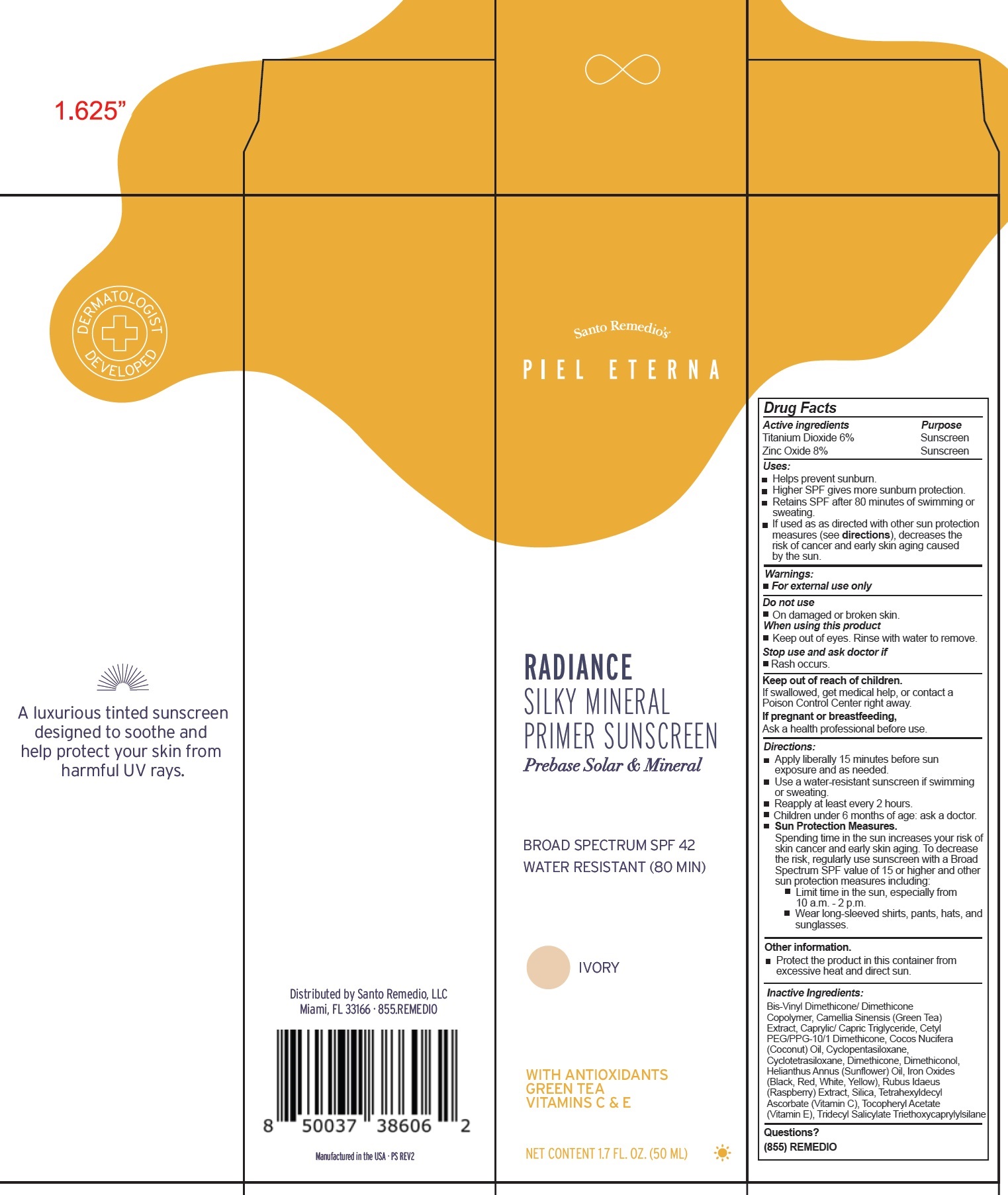 Pill image for Santo Remedios Radiance Silky Mineral Primer Sunscreen Spf-42 Ivory
