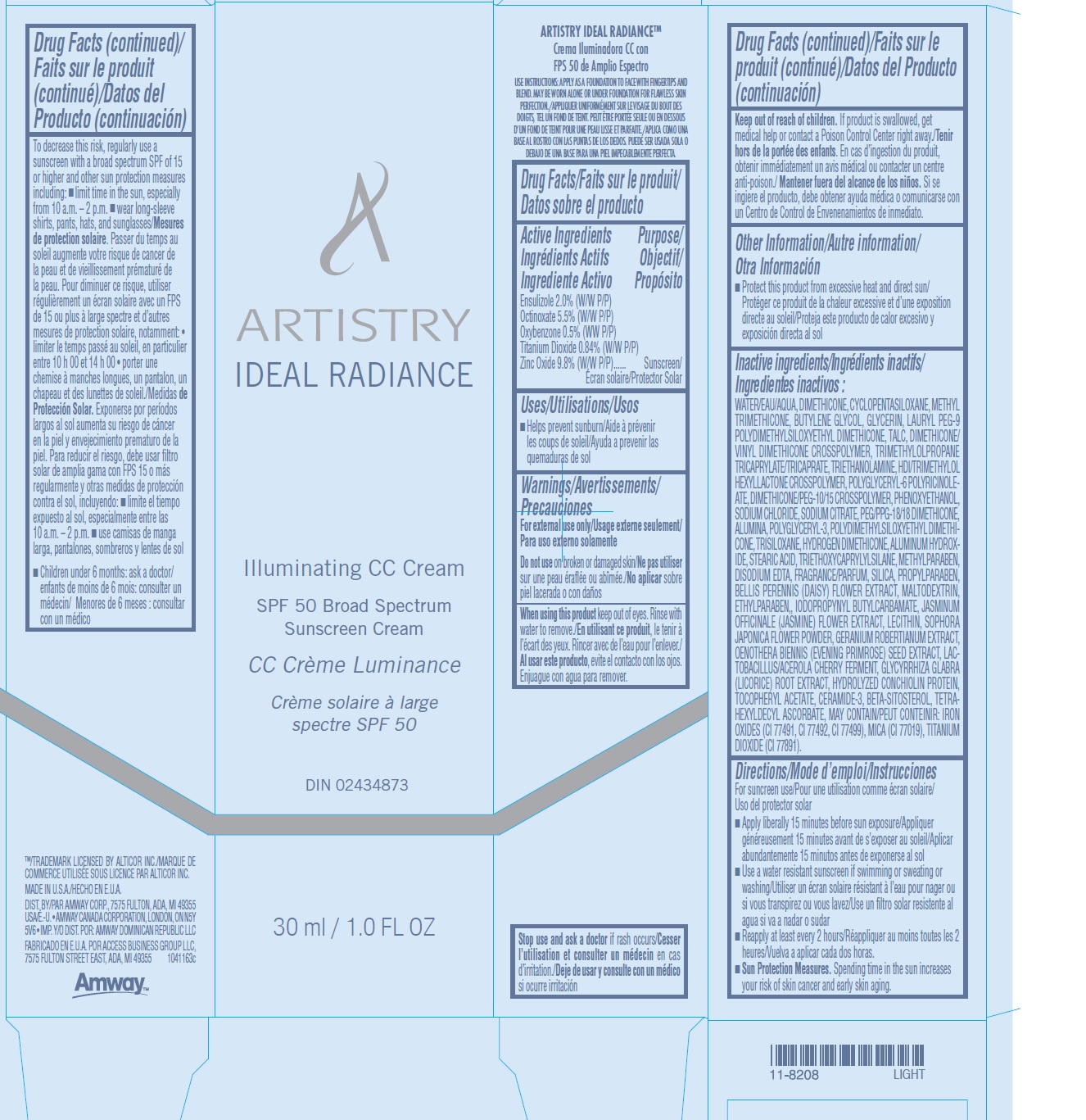 Pill image for Artistry Ideal Radiance Illuminating Cc Cream Spf50 Broad Spectrum Sunscreen Cream - Light