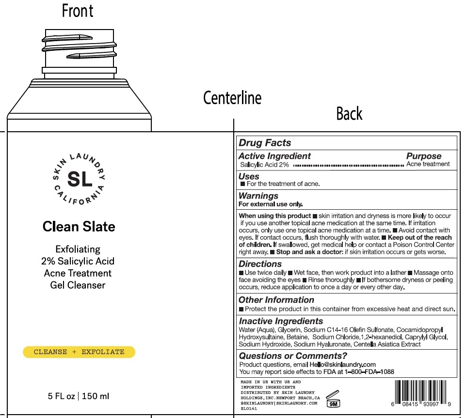 Pill image for skin laundry. clean slate exfoliating 2% salicylic acid treatment gel cleanser cleanse + exfoliate
