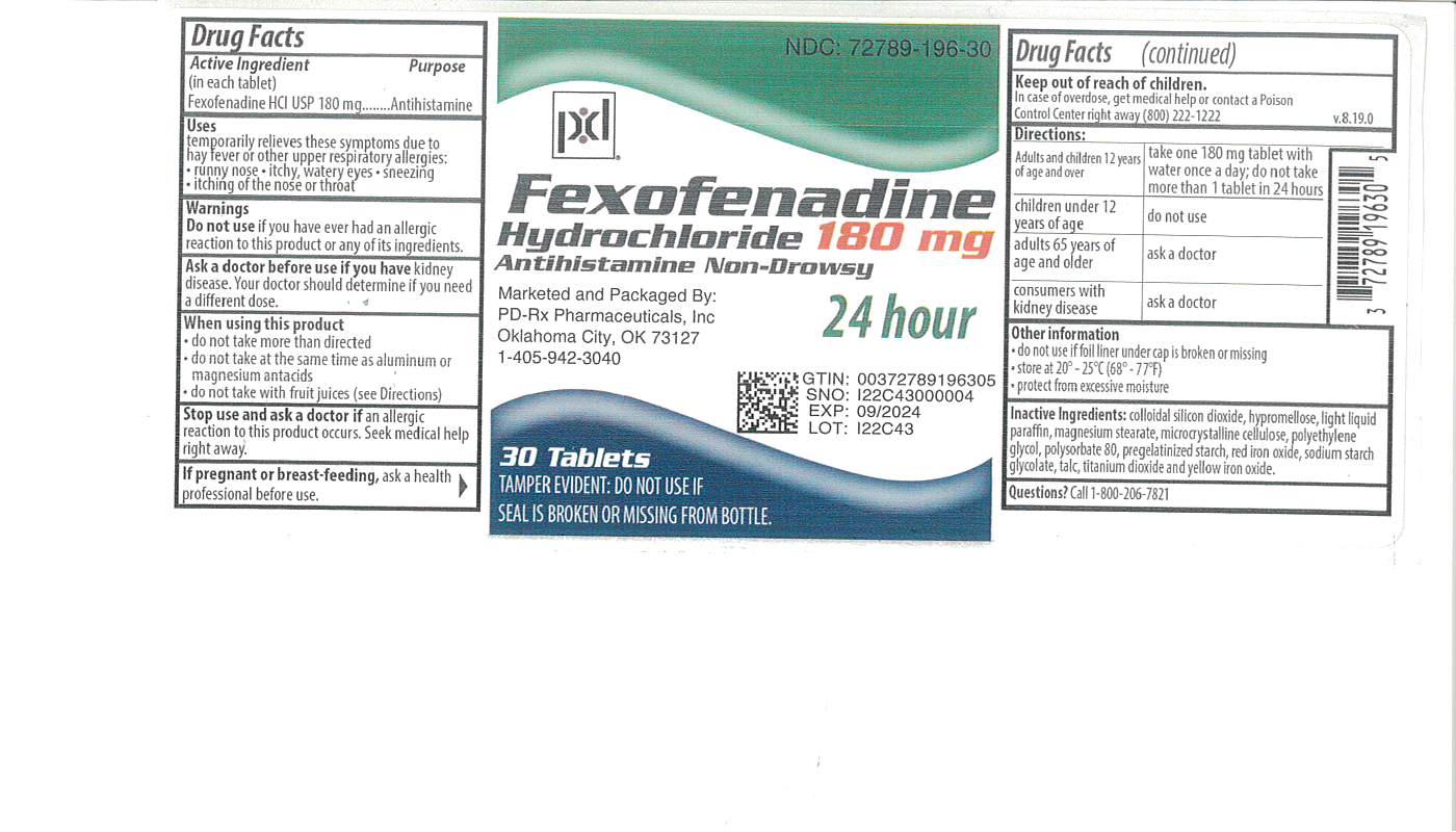 Pill image for Fexofenadine Hydrochloride Tablets Usp, 180 Mg