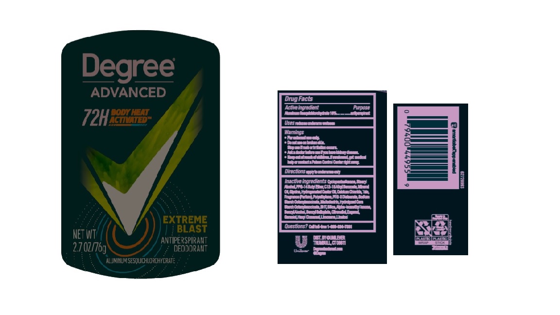 Pill image for Degree Advanced Extreme Blast 72h Antiperspirant Deodorant
