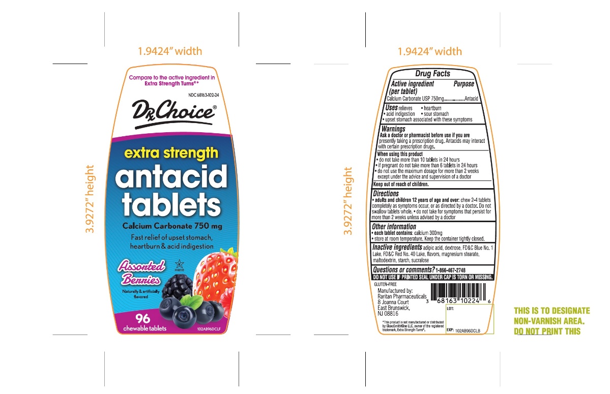 Pill image for Drx. Choice Extra Strength Antacid Calcium Carbonate Assorted Berries Chewable Tablets