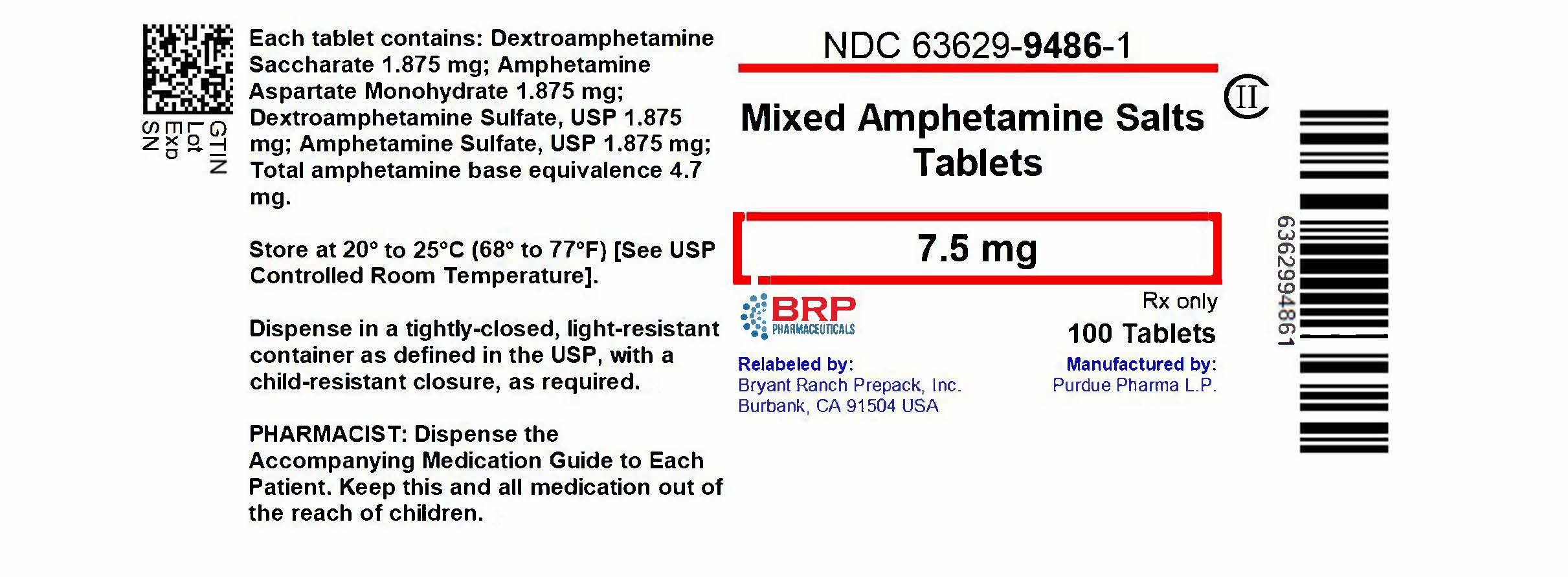 Pill image for Dextroamphetamine Saccharate, Amphetamine Aspartate, Dextroamphetamine Sulfate, And Amphetamine Sulfate Tablets, Cii