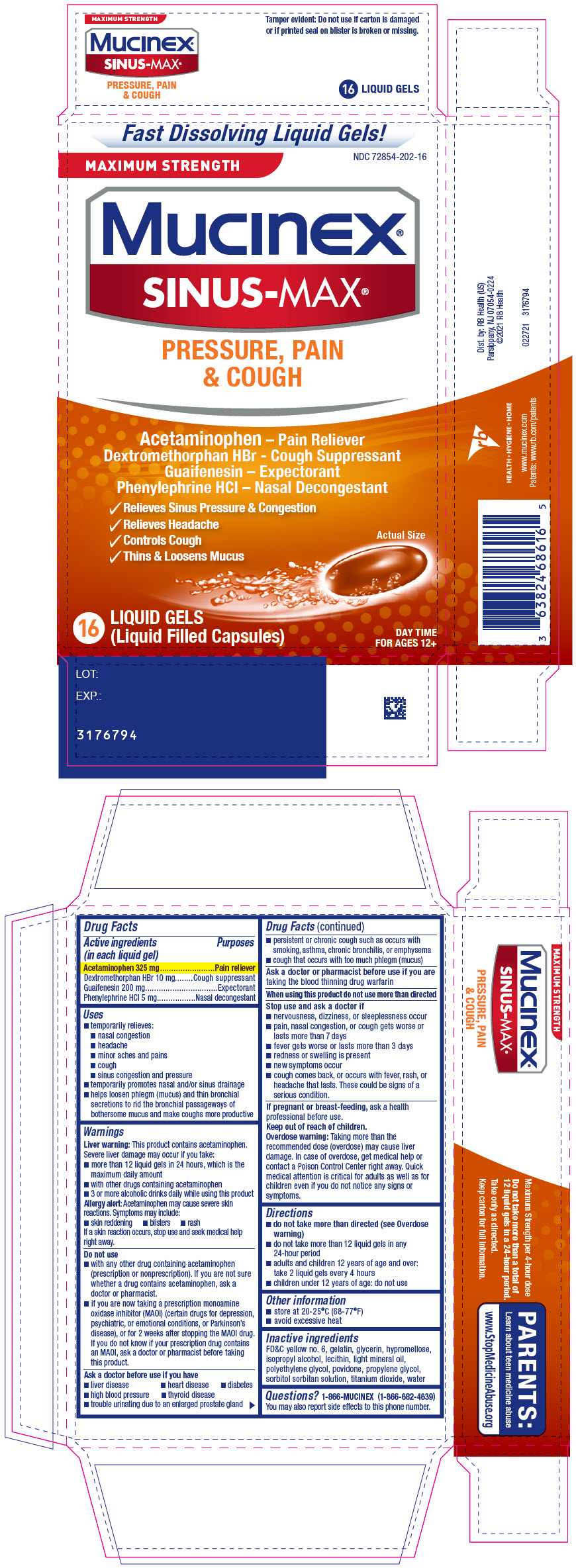 Pill image for Mucinex® Sinus-max® Pressure, Pain & Cough