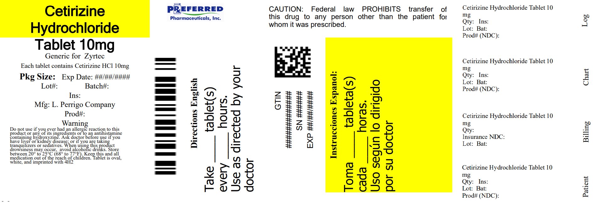 Pill image for Perrigo All Day Allergy Drug Facts