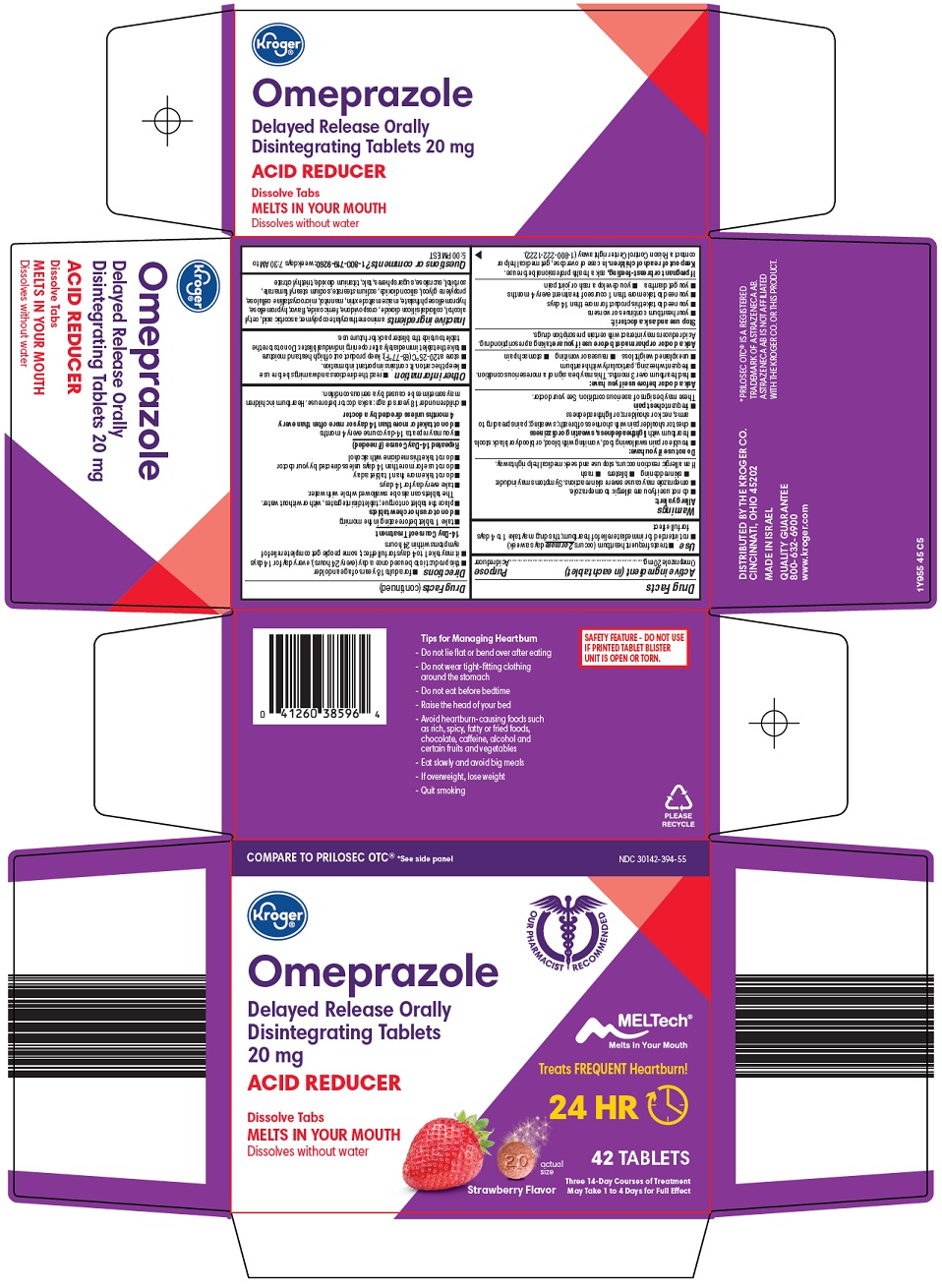 Pill image for Kroger Co. Omeprazole Drug Facts