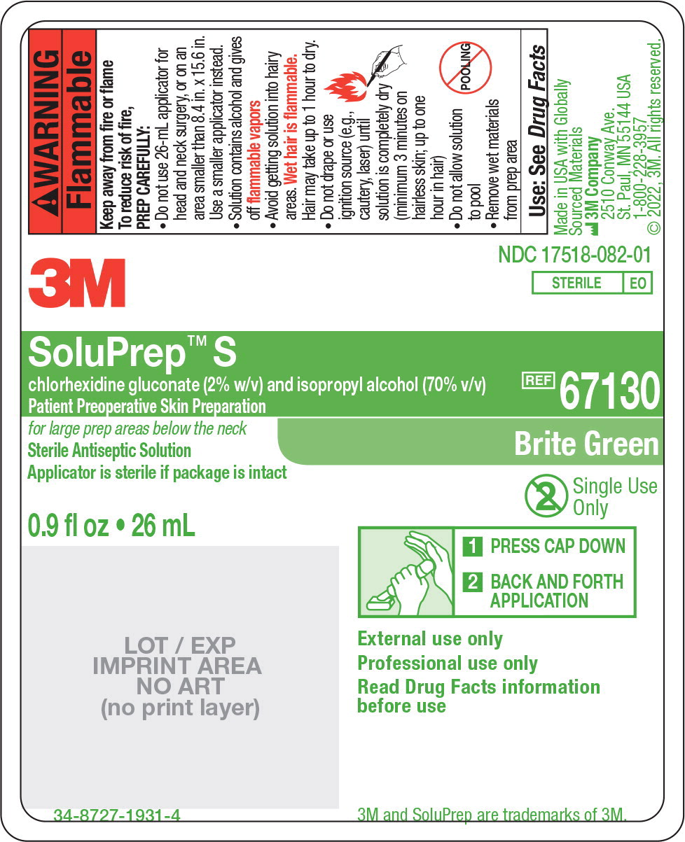 Pill image for 3m Soluprep™ S 26ml Brite Green Applicator